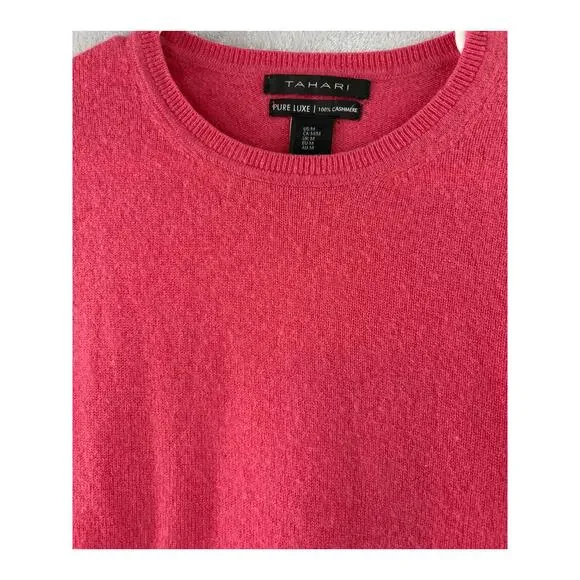 Tahari Pure Luxe Cashmere Sweater – Pink – Size M - Picture 6 of 6